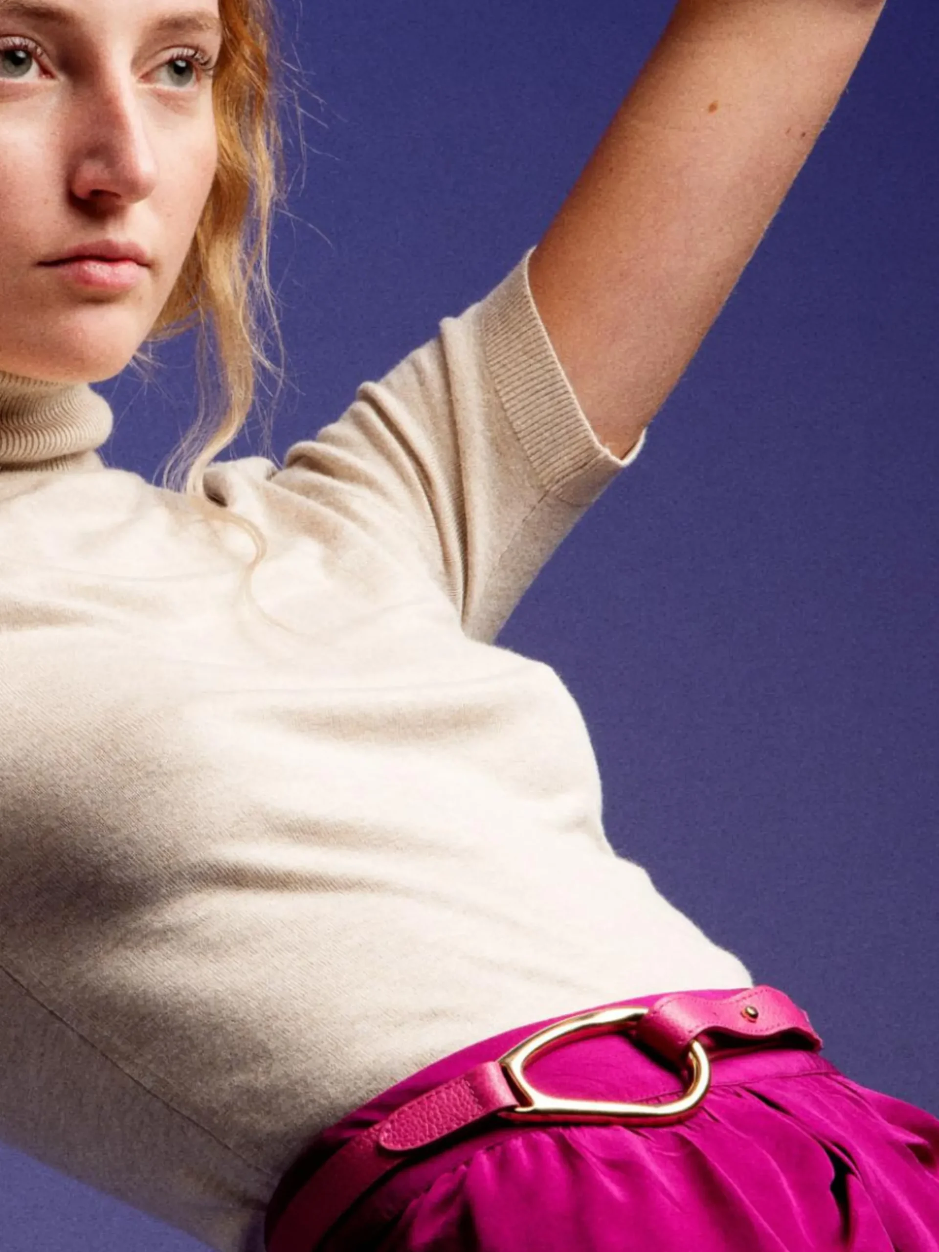 L'Adorable Calf Leather Belt in Camel