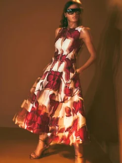 Lazaro Dress in Rust Petal