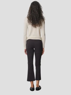 Leo Crop Flare Pant in Black