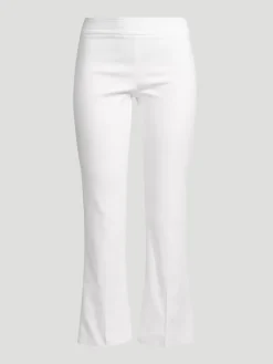 Leo Crop Flare Pant in White
