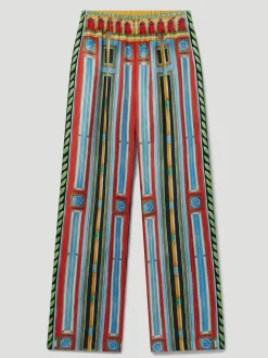 Le Palais En Fleur Silk Trousers