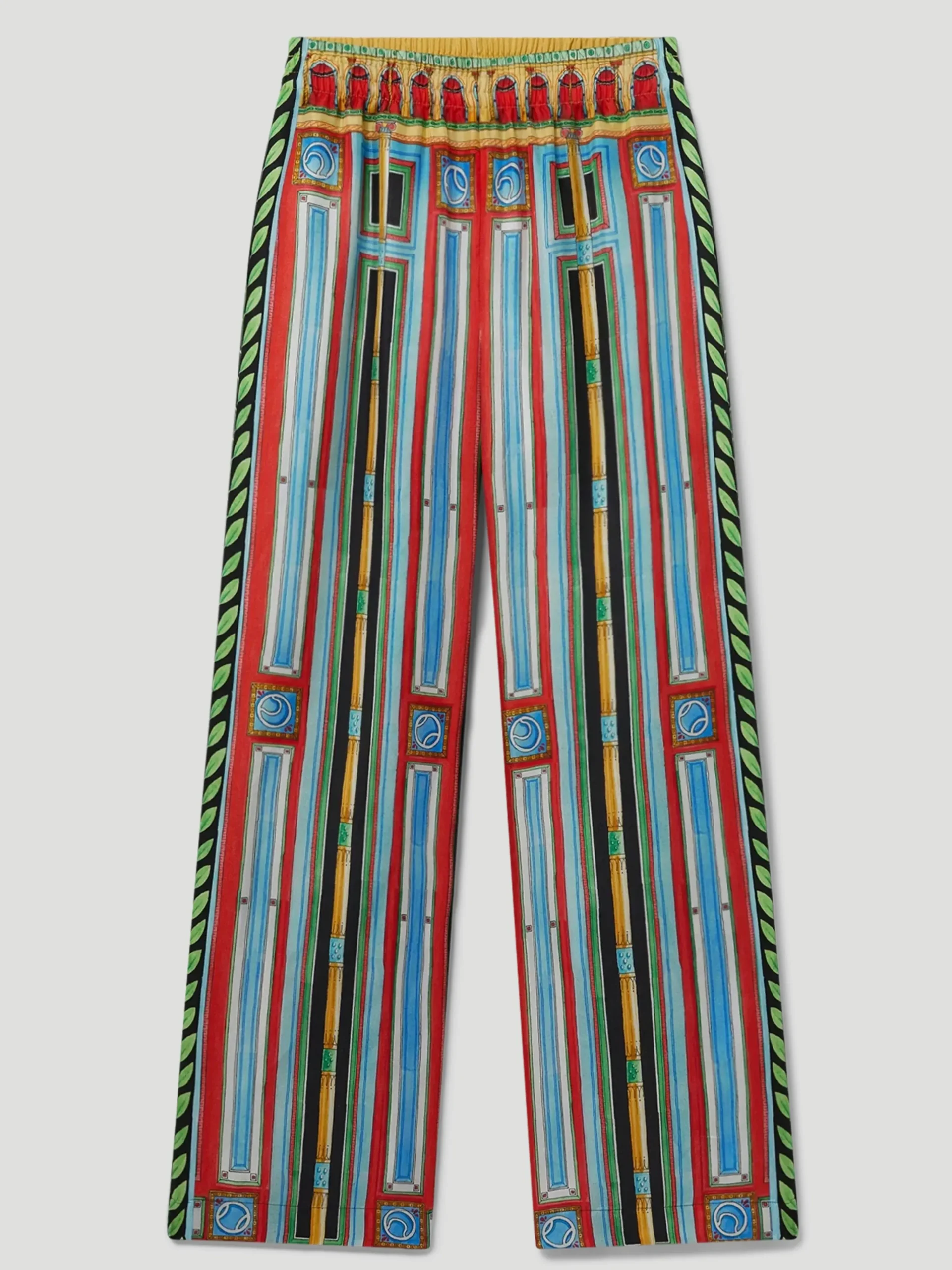 Le Palais En Fleur Silk Trousers