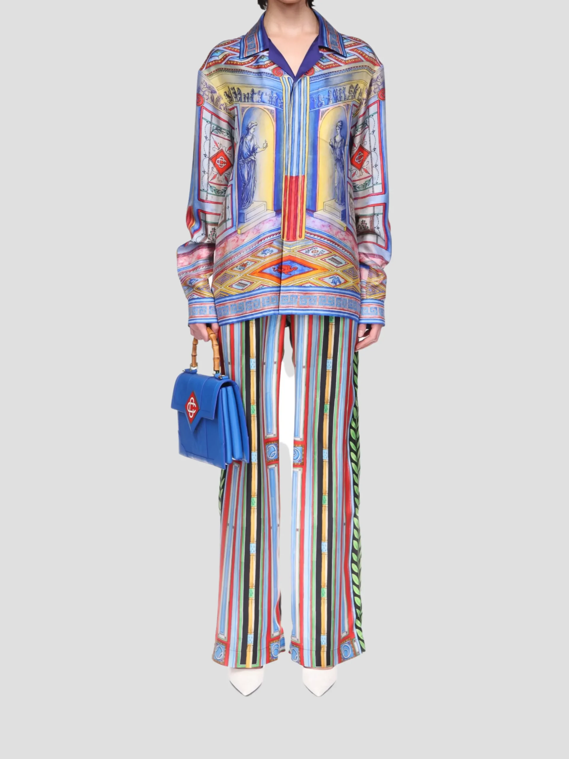 Le Palais En Fleur Silk Trousers