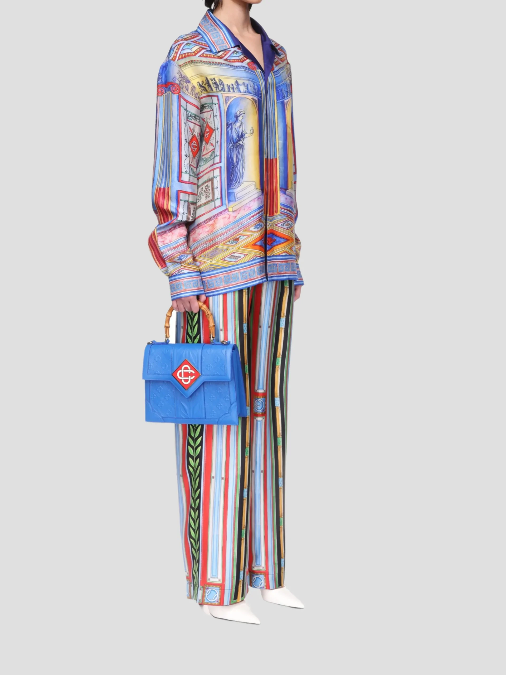 Le Palais En Fleur Silk Trousers