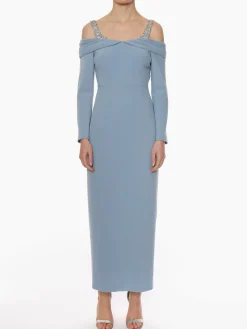 Lina Pale Blue Off The Shoulder Gown
