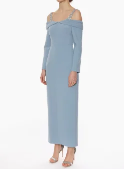 Lina Pale Blue Off The Shoulder Gown