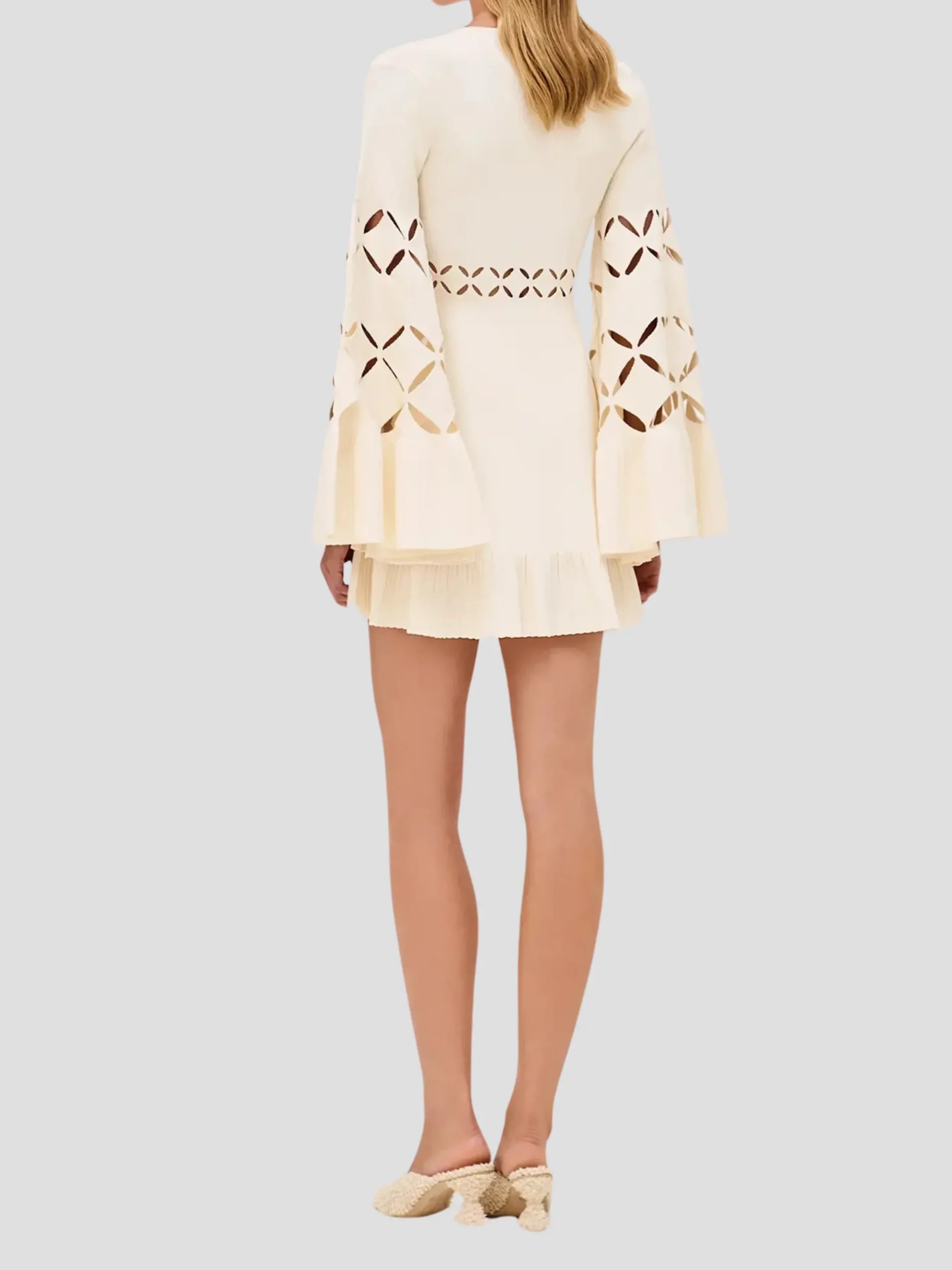 Linden Mini Dress in Off White