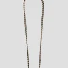 Lou 47" Woven Phone Chain in Black and Gold