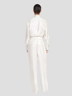 Luisa Silver See-Through Pant
