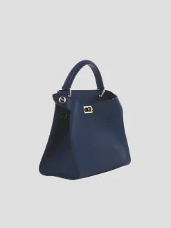 Lutece Mini in Navy Leather
