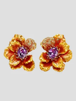 Magma Poppy Earrings