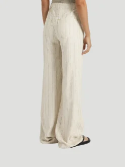 Matthew Pinstripe Linen-Twill Pant