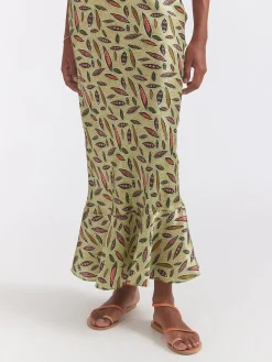 Mimi-B Green Slip Maxi Dress