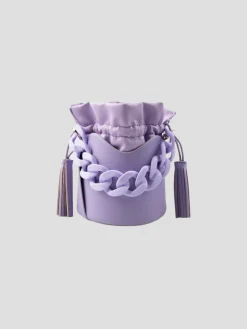 Mini Clara Bucket Bag in Purple