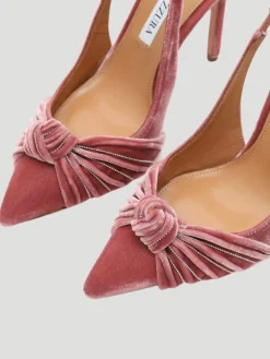105mm Atelier Embellished Velvet Slingback Pumps