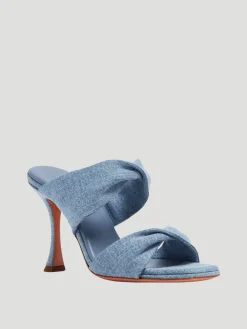 95mm Denim Twist Sandal