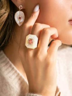 Mother of Pearl Statement Ring