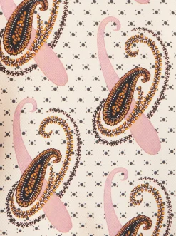 Multi-Print Silk Shirt in Ivory