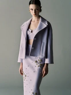 Nathan Single Breasted Cocoon Cropped Jacket