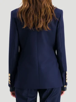Navy Ambre Double Breasted Jacket