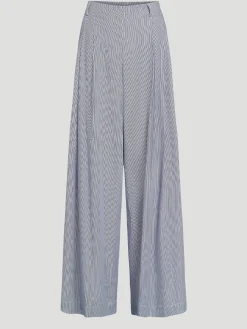 New Didi Wide-Leg Pant in White & Navy