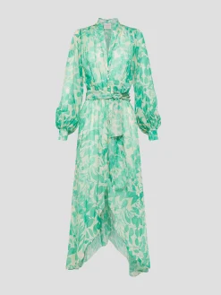 Nuages Fleuris Print Voile Open Dress