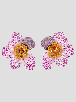 Orchid Poppy Earrings