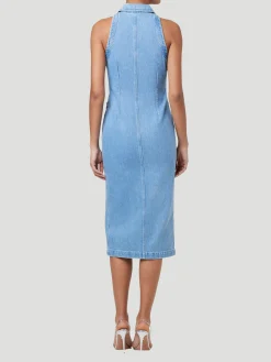 Palmer Button-Front Denim Midi Dress