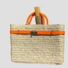 Panier Cuir Bag in Orange