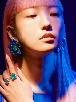 Paraiba Blue Poppy Earrings