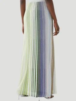 Partialized Knit Sequined Maxi Skirt