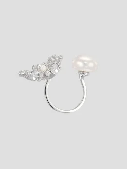 Pearl Snow Rose Ring