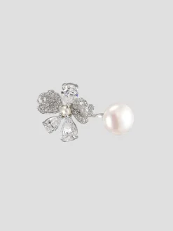 Pearl Snow Rose Ring
