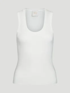 Perfect Cashmere Tank in Ivory
