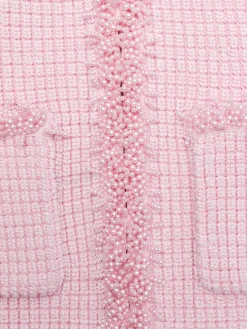 Pink Lace Embellished Midi Dress
