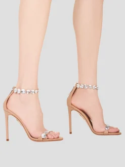 Pink Maxi-Tequila 105mm Crystal-Embellished Leather Sandals