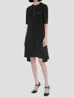 Prada Short Sleeve Dress with Zip Front and Belt