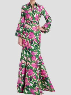 Printed Shirt Gown