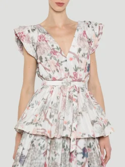Puff Sleeve Peplum Top