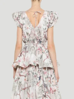 Puff Sleeve Peplum Top