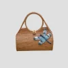 Raffia Handbag with Swarovski Dragonfly