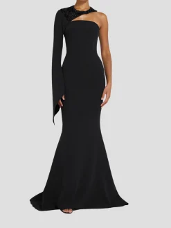 Raha Black Long Dress