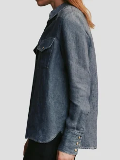 Rancher's Daughter Shirt in Medium Indigo