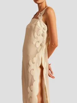 Reseau Applique Midi Dress