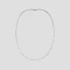 20" Rhodium Baguette Necklace