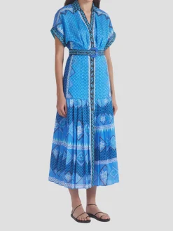 Riya Dress in Peri Verdant
