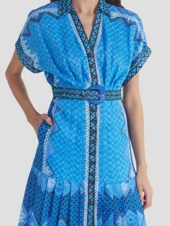 Riya Dress in Peri Verdant