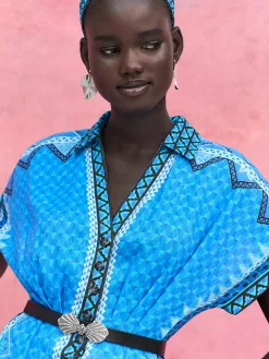 Riya Dress in Peri Verdant