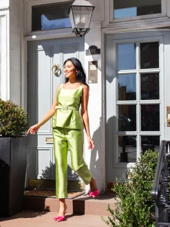 Rose Top in Apple Green