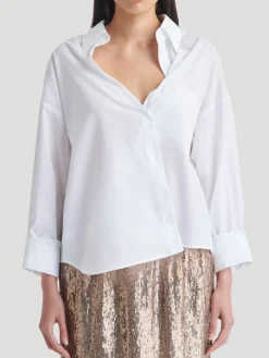 Run, Don't Walk Wrap Shirt in White
